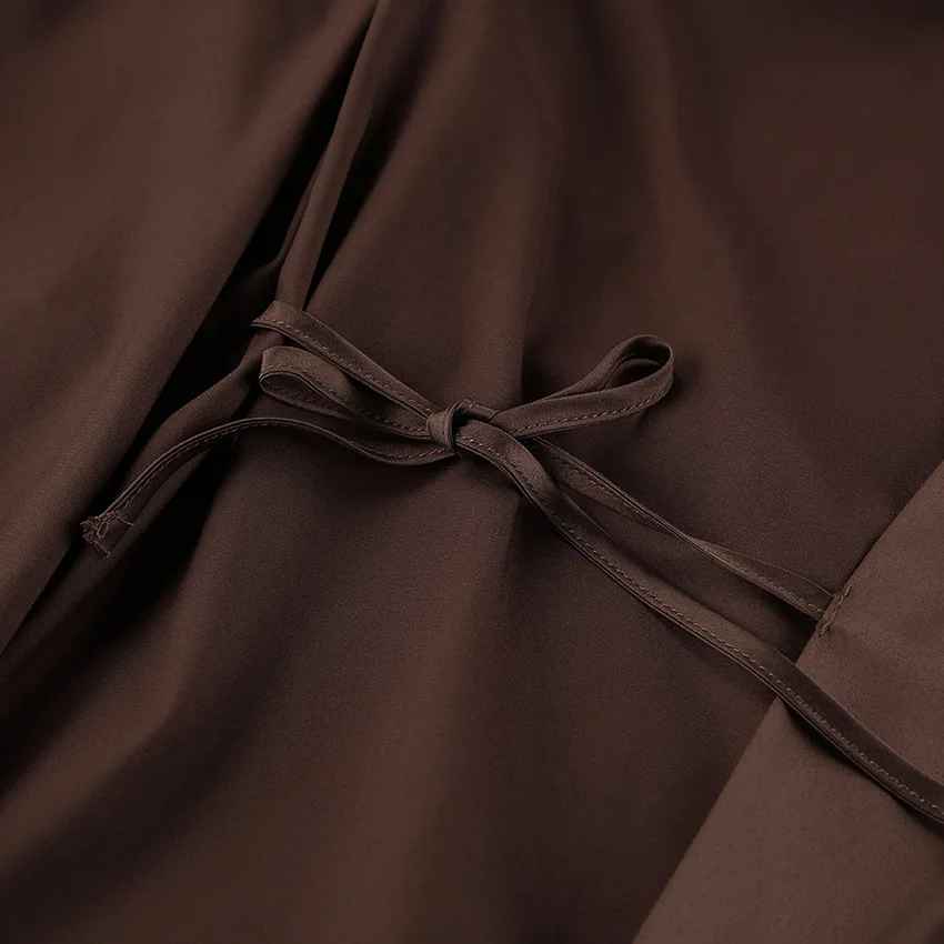 Elegant Satin 3-Piece Lounge Set – Long Robe, Crop Top & Wide-Leg Shorts