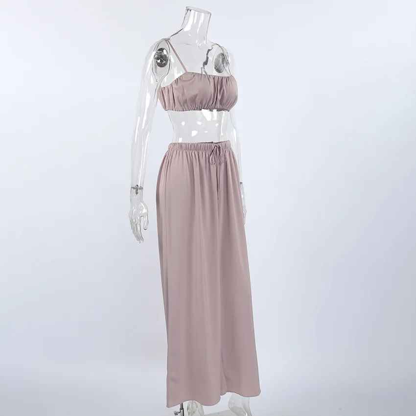 Women’s 3-Piece Lounge Set – Long Cardigan, Sleeveless Top & Wide-Leg Pants