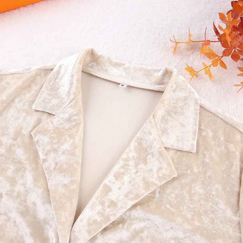 Luxe Velvet Long-Sleeve Pajama Set