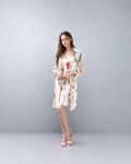 Floral Silk Robe & Camisole Set – Elegant Luxury Sleepwear