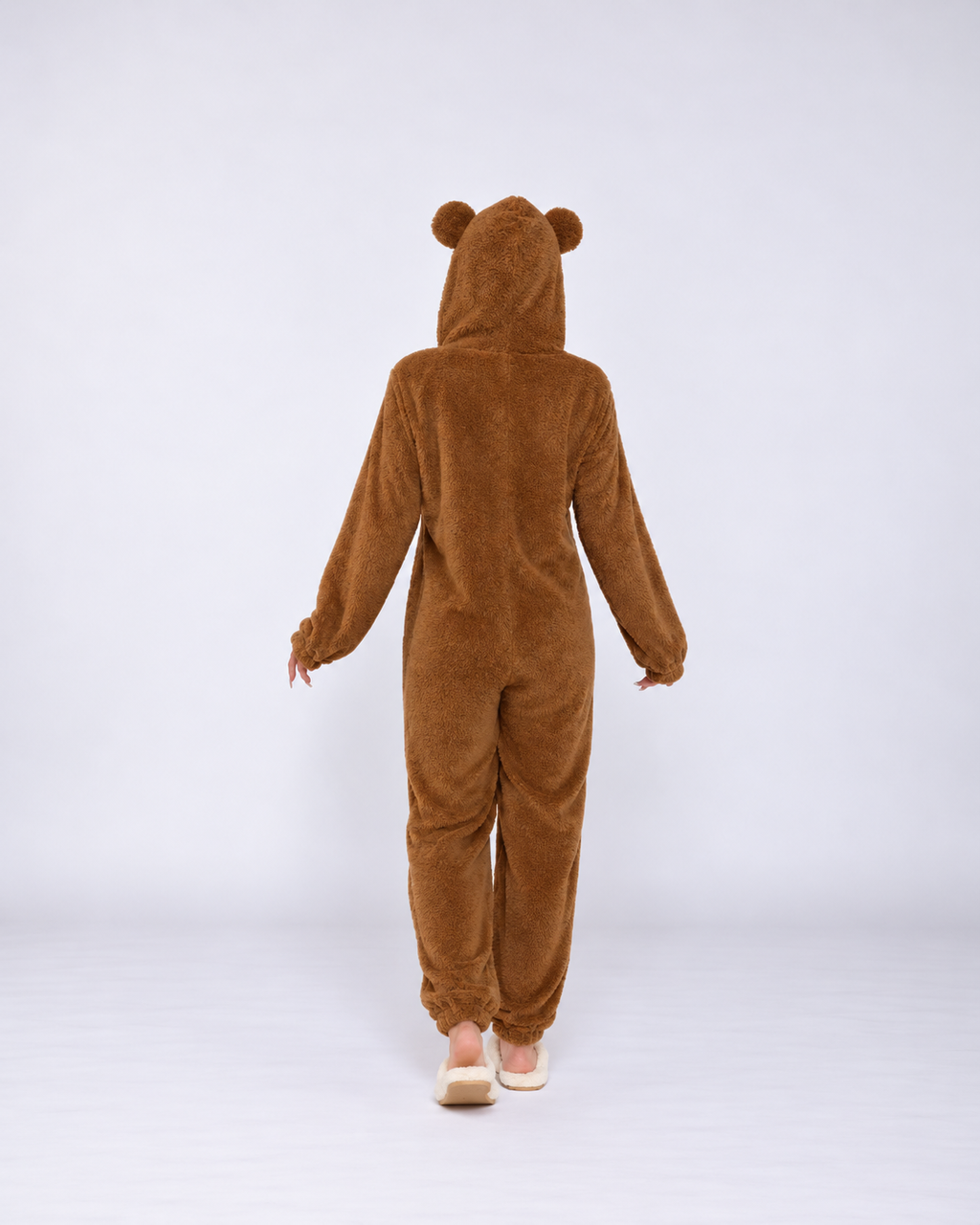 Leopard Print Coral Fleece Onesie – Cozy Winter Sleepwear for Women