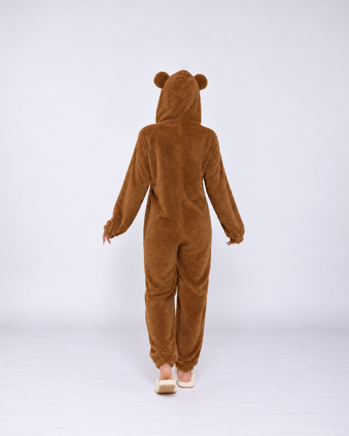 Leopard Print Coral Fleece Onesie – Cozy Winter Sleepwear for Women