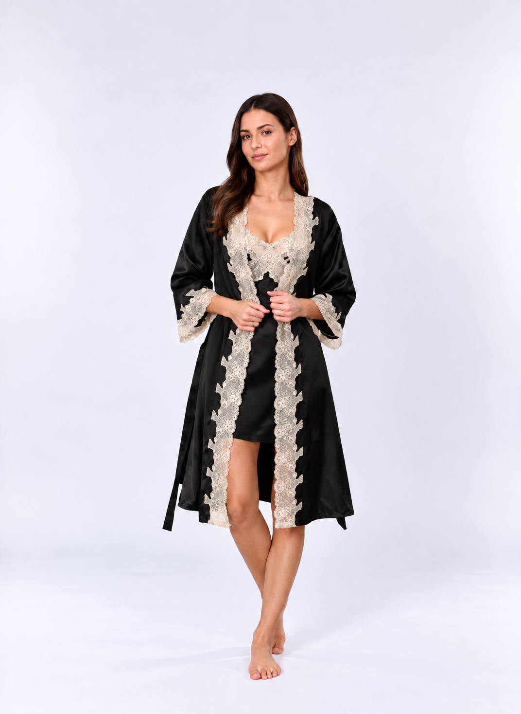 Luxury 100% Silk Kimono & Robe Set