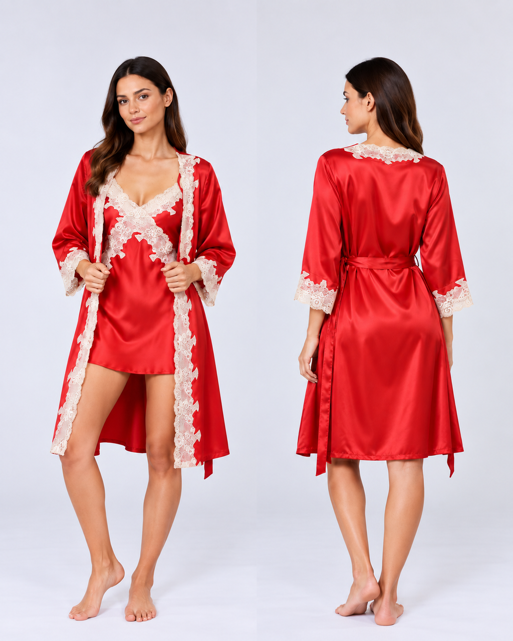 Luxury 100% Silk Kimono & Robe Set