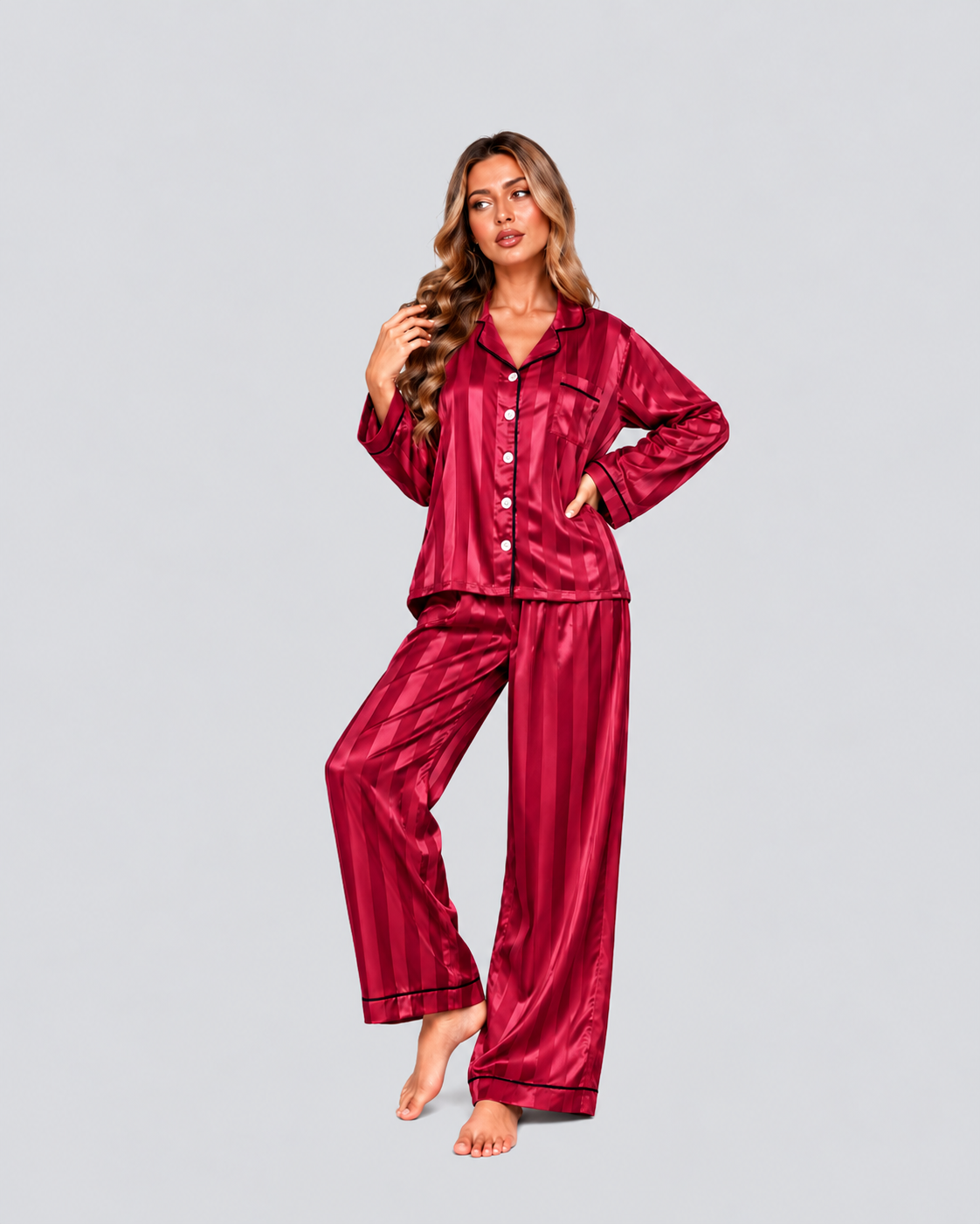 Luxury Women'S Pajamas Set Nighty for Woman Pyjamas Pajama Woman Winter Long Sleeve Pajamas Sleepwear for Sleeping Sets Ladies