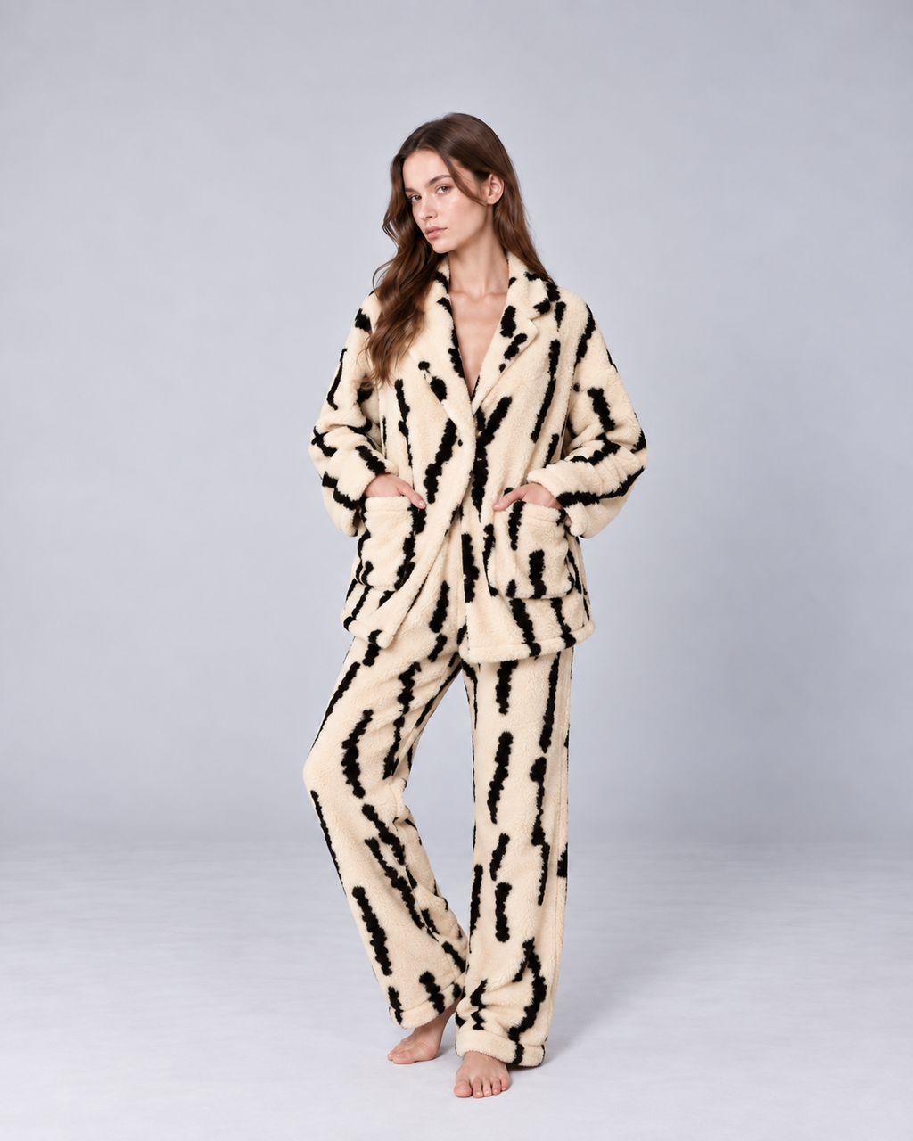 Women’s Cozy Flannel Pajama Set – Warm Winter Lounge Set