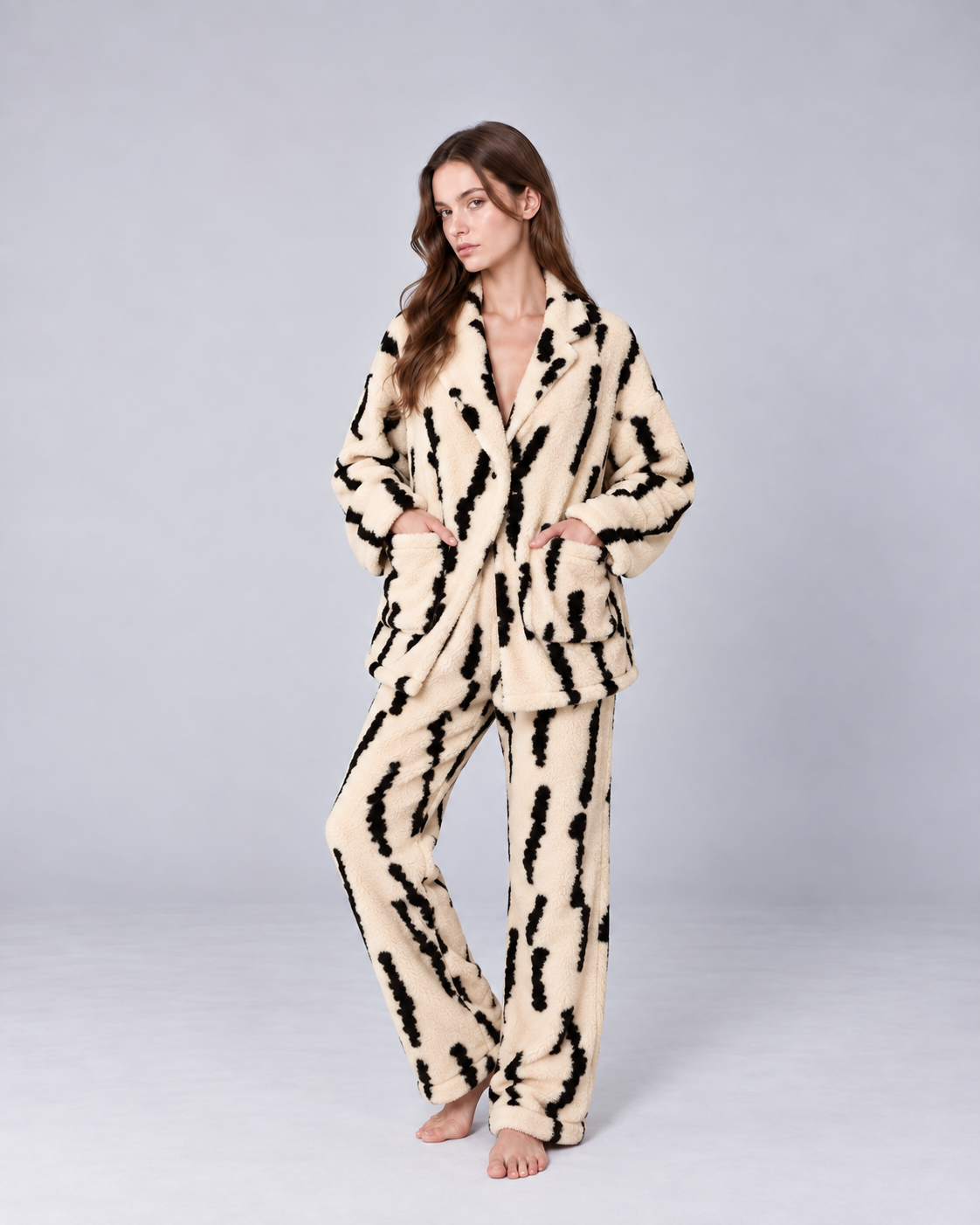 Women’s Cozy Flannel Pajama Set – Warm Winter Lounge Set