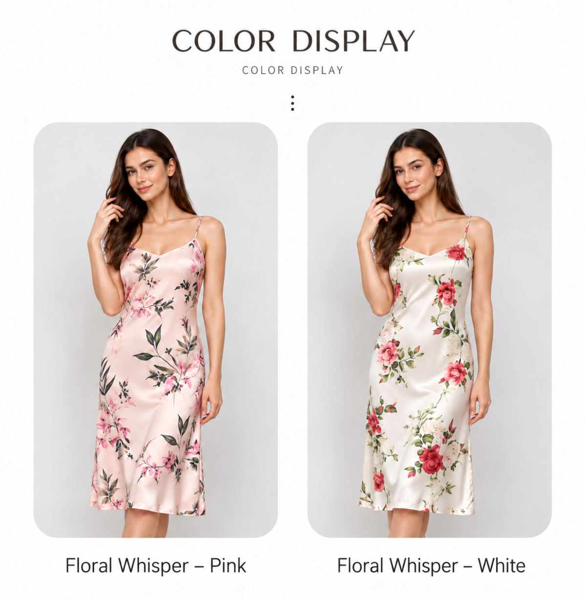 Floral Silk Robe & Camisole Set – Elegant Luxury Sleepwear