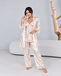 Women’s 5-Piece Satin Lace Nightwear Set